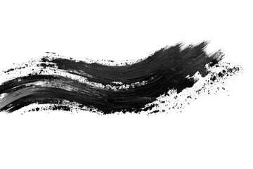 Abstract, dark gray brushstroke, textured, flowing, with subtle sparkle, on black background