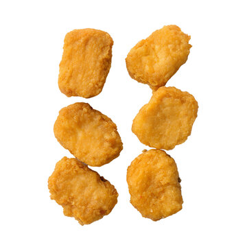 Chicken nuggets isolated on transparent background
