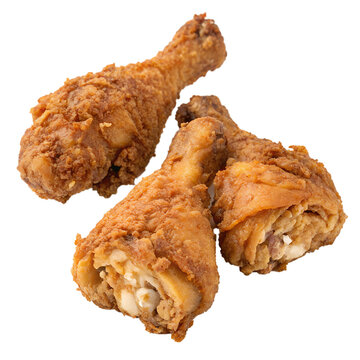 Fried Chicken Drumsticks isolated on transparent background