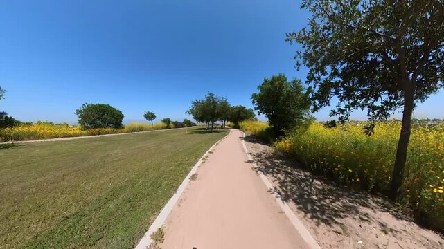 Kenneth Hahn Park View Point Cycling POV Front View 01 California USA