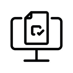 Computer Monitor with Checklist Document Icon
