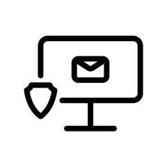 Secure Email Interface on Desktop Screen Icon