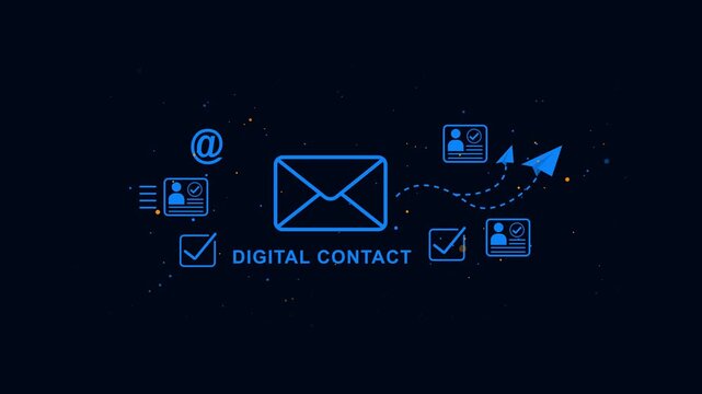 Digital contact information exchange online communication email address profile verification