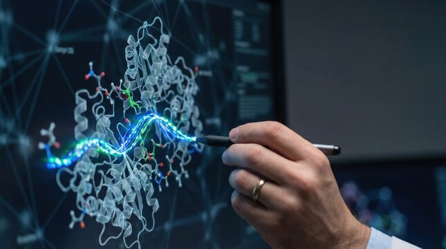 Advanced protein structure modeling with stylus pen interaction on digital visualization interface accelerates molecular innovation and structural biology data analytics for drug discovery solutions