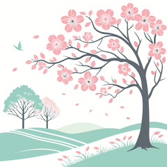 Obraz premium Spring Outdoor Lifestyle Abstract Illustration Wh (2) SVG Vector Design