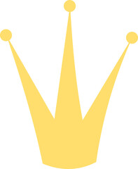 Tall Yellow Crown Minimal Flat Illustration © Aich Talg