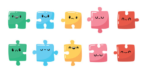 Toy Puzzle Character Illustration 