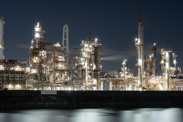 工場夜景　四日市市	