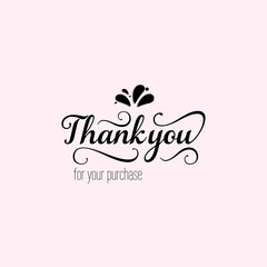 Obraz premium Thank You for Your Order. Elegant Thank You for Your Order Design with Stylish Graphics. Sophisticated Thank You for Your Purchase Image with Modern Elements. Chic Thank You for Your Order Graphic