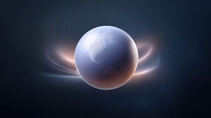 Obraz premium Abstract depiction of Earth with glowing aura and cosmic background emphasizing the beauty and mystery of the universe in a modern, artistic style
