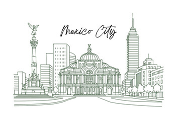 sketch drawing of mexico city (artwork 1)