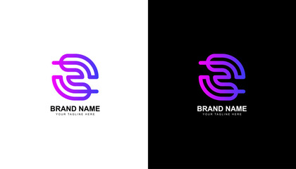 Modern letter S logo design template. Monogram S logo icon