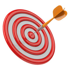 Bullseye Target with Dart Success illustration isolated on transparent background png