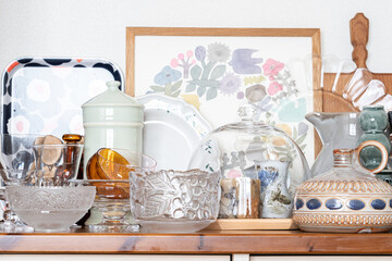 北欧のインテリア,ガラスドームに飾ったキャンドル