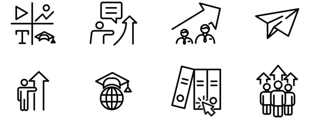 Teamwork and education linear...