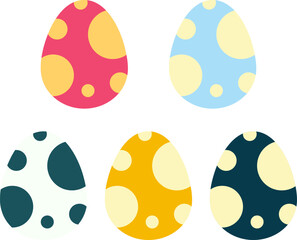 Easter Egg Vector Art bundle isolated on transparent
