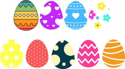 Happy Easter Egg Vector bundle Art Spring Holiday Celebration
