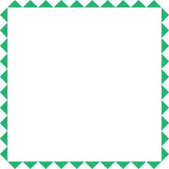 aqua green colored triangle border vector frame design