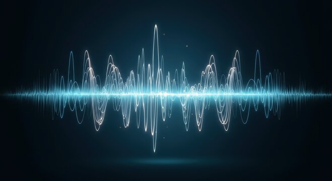 Luminous audio waveform visualization