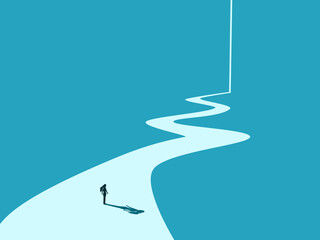 businesswoman on a winding career path