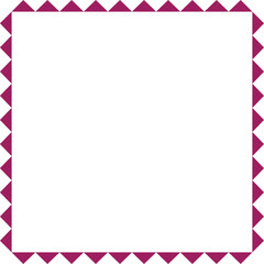 purple colored triangle border vector frame design