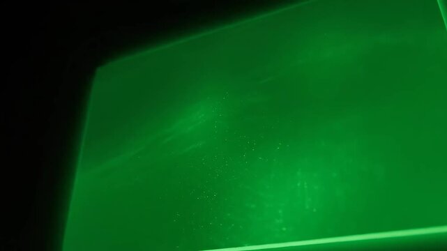 Green glowing rectangular light