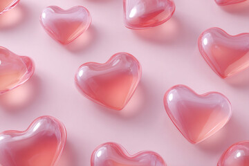 Obraz premium Valentine’s Day Heart Pattern Design