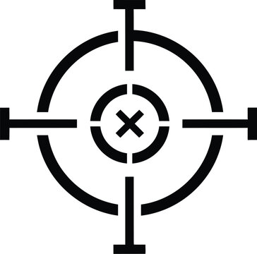 Precise target sight icon with an 'x' mark at the center indicating focus or elimination