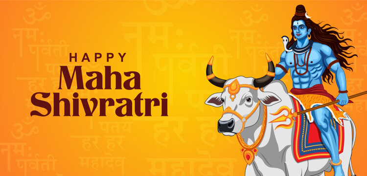 Lord Shiva Linga, Indian God of Hindu for Maha Shivratri festival of India