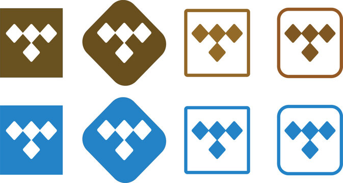 Tidal Music Streaming Service Logo.Tidal app icon. Hi-Fi music streaming app logo.  Popular streaming service logo. Tidal branding icon.
