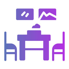 Obraz premium Family table Line Gradient Icon