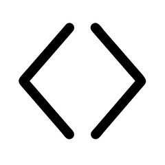 Code thin Icon Vector Illustration