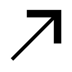 Corner Up Right Icon Vector Illustration