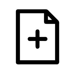 Obraz premium File Plus Icon Vector Illustration