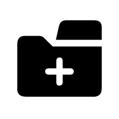 Obraz premium Folder Add Icon Vector Illustration