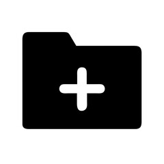 Obraz premium Folder Plus Icon Vector Illustration