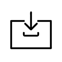 Inbox Download Icon Vector Illustration