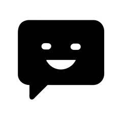 Obraz premium Chat Smile Icon Vector Illustration