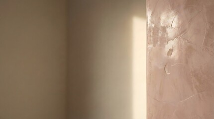 Abstract Corner with Textured Wall and Natural Light