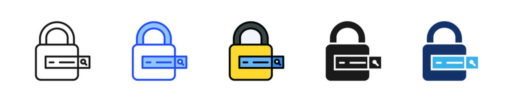 Https Lock Icon Collection With Multiple Styles