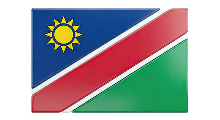 Namibia Flag with Sun Emblem