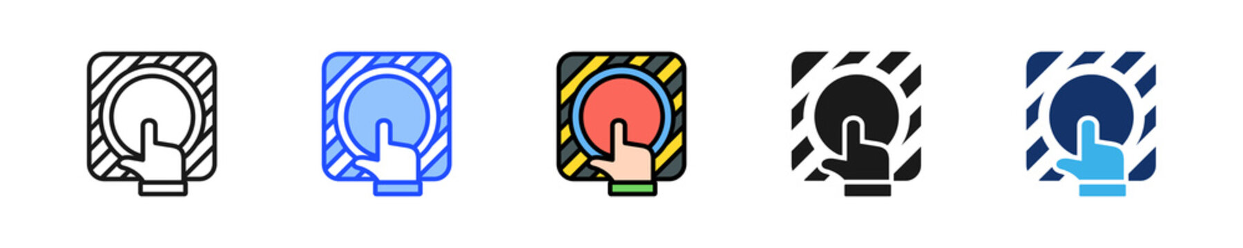Panic Button Icon Collection With Multiple Styles