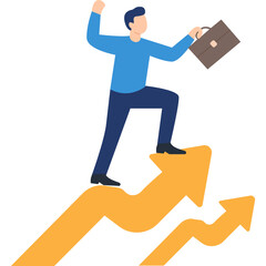 Business Growth Flat Illustration