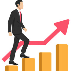 Business Growth Flat Illustration