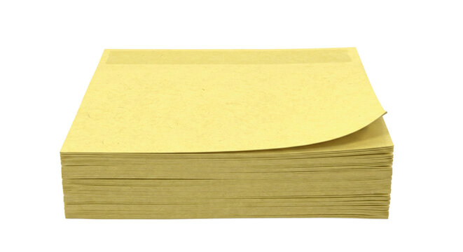 Large stack of yellow sticky notes