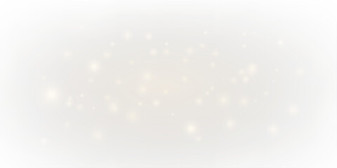 Golden glitter fragments drift gracefully, illuminating the background with rich warm shine. A delicate festive accent. PNG © Romstock