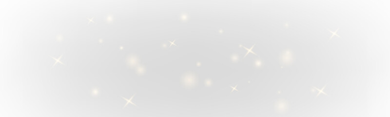 A radiant burst of golden shimmer sparkles vividly, scattering glowing dust in the air. A striking luminous effect. PNG © Romstock