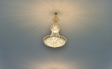 Decorative lights on the ceiling in the conference room.