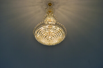 Decorative lights on the ceiling in the conference room.