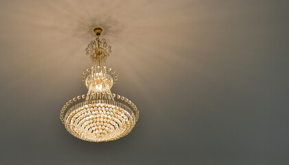 Decorative lights on the ceiling in the conference room.